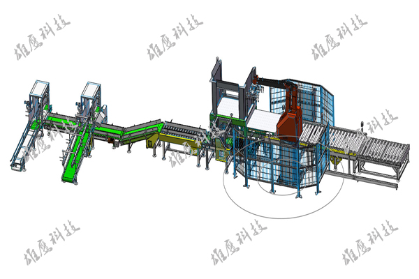 两秤并线托盘库单码垛
