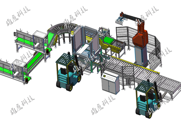两秤并线托盘库单码垛