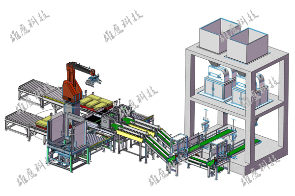 两秤托盘库双码垛